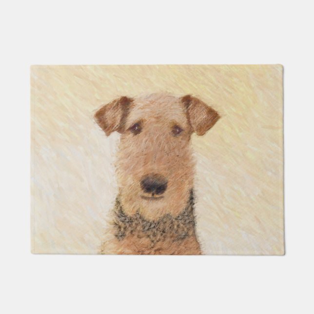 Tapete Pintura de Terrier Airedale - Arte original cômoda (Frente)
