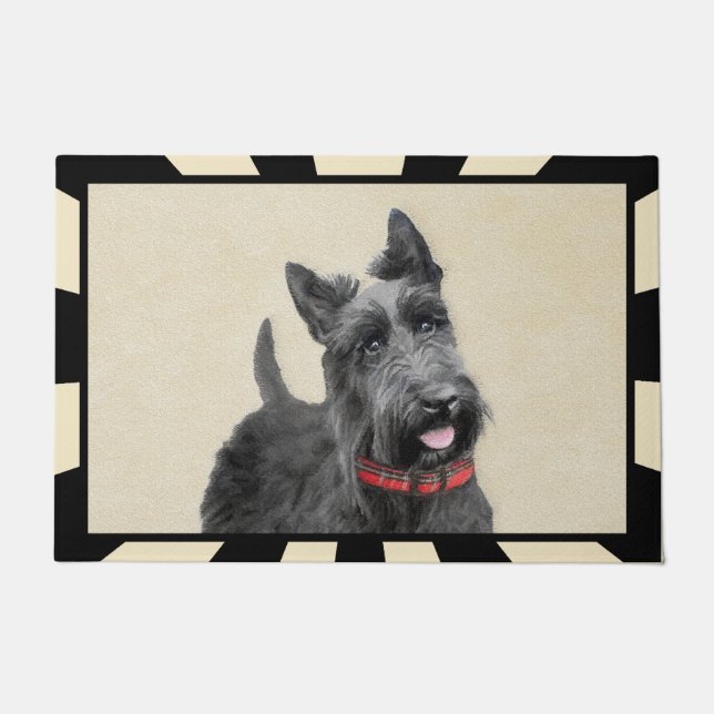 Tapete Pintura de Terrier do Scottish - arte original (Frente)