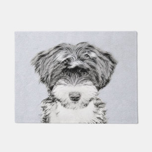 Tapete Pintura de Terrier Tibetano - Arte de cão original