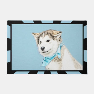 Tapete Pintura do filhote de cachorro do rouco Siberian -