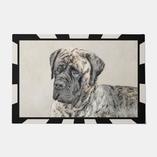 Tapete Pintura do Mastiff Inglês (Brindle) - Arte Canina (Frente)