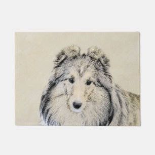 Tapete Pintura do Sheepdog de Shetland - arte original
