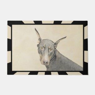Tapete Pintura Doberman Pinscher - Arte Original para Cac