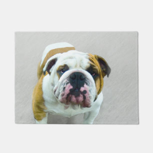 Tapete Pintura em Bulldog - Arte Cão Original Bonita