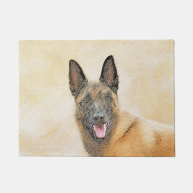Tapete Pintura em Malinois Belga - Arte Cachorra Original (Frente)