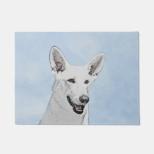 Tapete Pintura em Pastor Branco - Arte de Cachorro Origin