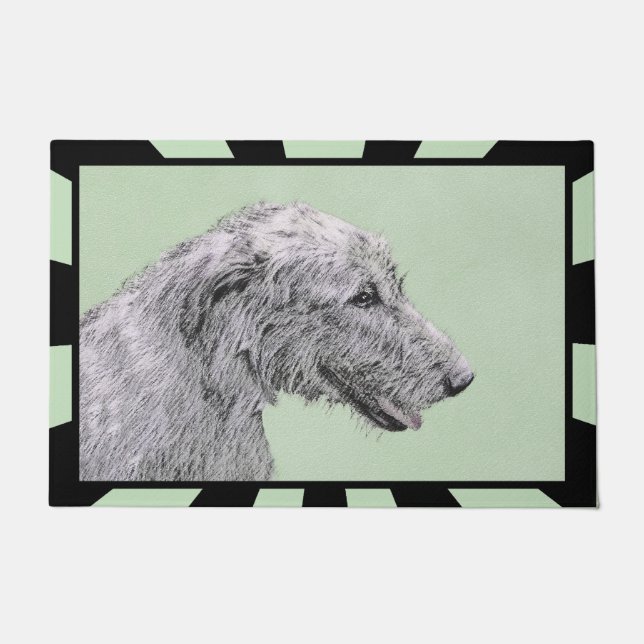 Tapete Pintura em Wolfhound Irlandês - Arte em Cachorro O (Frente)