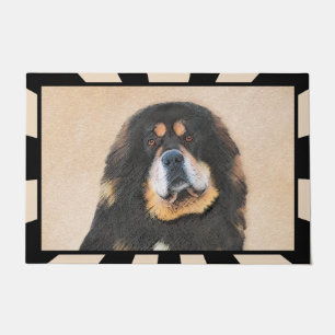 Tapete Pintura Mastiff Tibetana - Arte Canina Original