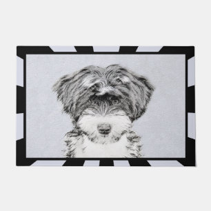 Tapete Pintura Tibetana Terrier - Arte Cachorro Original