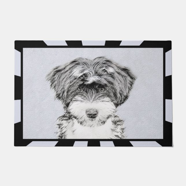 Tapete Pintura Tibetana Terrier - Arte Cachorro Original  (Frente)