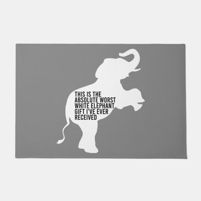 Tapete Pior dote de elefante branco, tão engraçado (Frente)