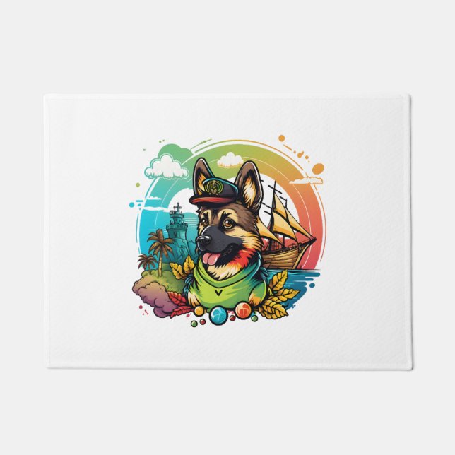 Tapete Pirata de Cachorro german shepherd (Frente)
