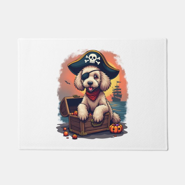 Tapete Pirate Poodle Plunder (Frente)