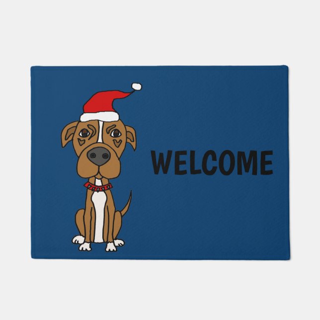 Tapete Pitbull bonito de Brown em desenhos animados do (Frente)