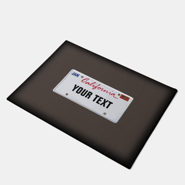 Tapete Placa de licença da Califórnia (personalizável) (Inclinado)