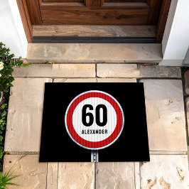 Tapete Placa de limite de velocidade de aniversário de 60