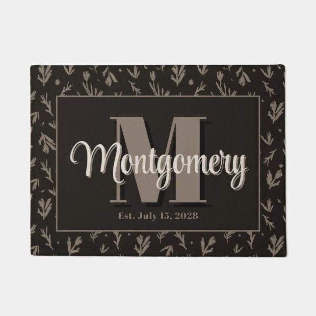 Tapete Placa Personalizada com Nome da Família Presente p (Frente)