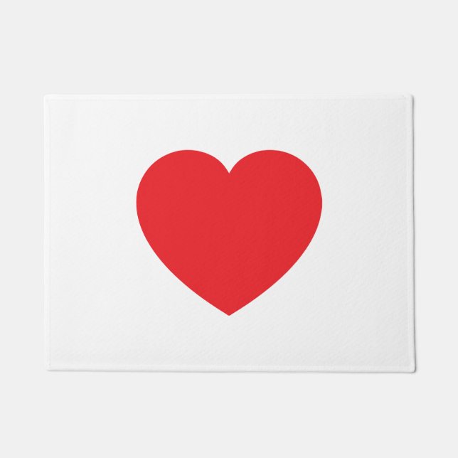 Tapete Plain Modern White Red Love Heart Graphic (Frente)