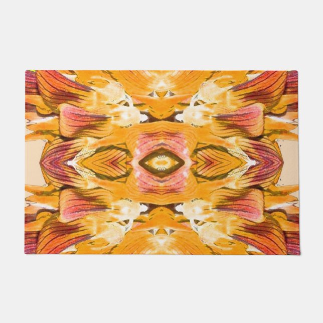 Tapete PLANTA LARANJA - Arte Fractal Digital - (Frente)