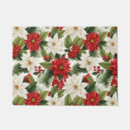 Tapete Poinsettia de Natal – Design Floral de Feriado