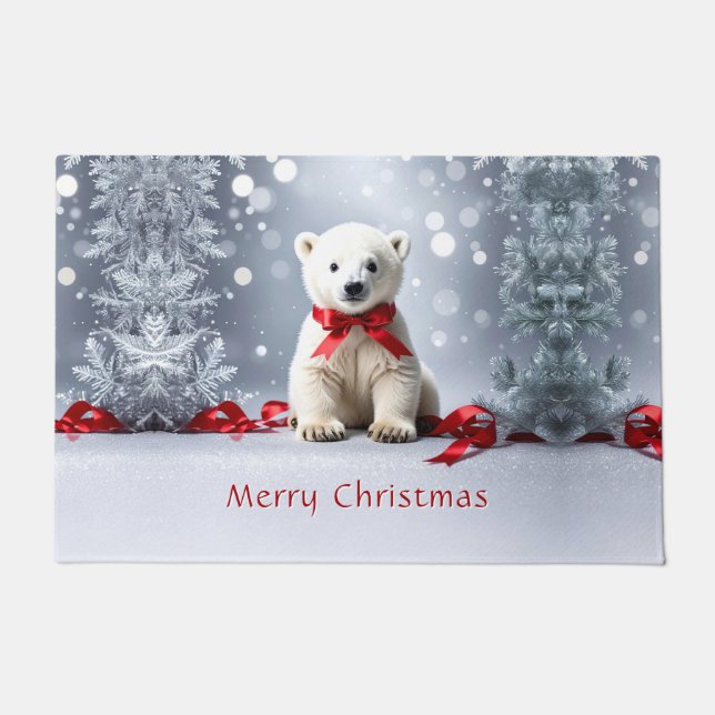Tapete Polar Bear Christmas Holiday Doormat