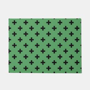 Tapete Polka negra cruza em verde
