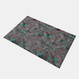 Tapete Pontos castanhos e cianis no gesso de parede inaca