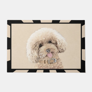 Tapete Poodle (Brinquedo, Miniatura) Pintando Arte Cão O