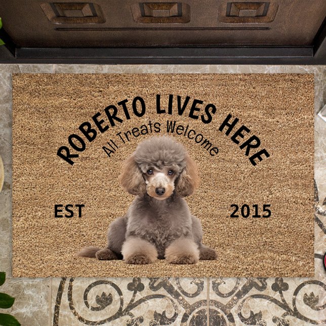 Tapete Poodle Personalised Dog Lover Doormat (Criador carregado)