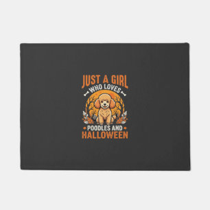 Tapete Poodles Halloween Menina Amante de Cachorro Design