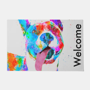 Tapete Pop art colorido de Terrier de pitbull