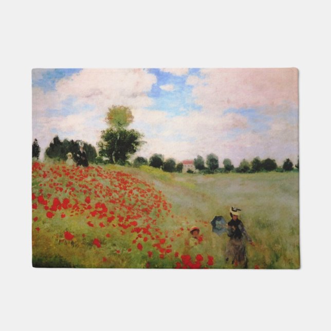 Tapete Poppies vermelhos por Monet - Mulher Parasol do Ca (Frente)