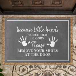 Tapete Por favor, remova o quadro de mãos pequenas