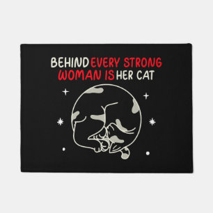 Tapete Por Trás De Cada Mulher Forte Está O Gato Dela