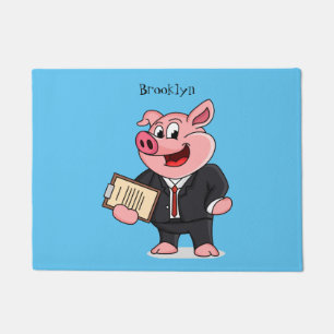 Tapete Porco engraçado em desenhos animados