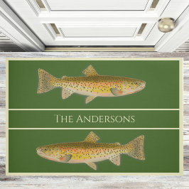 Tapete Pormatura do padrão de trutas aquáticas do peixe-v