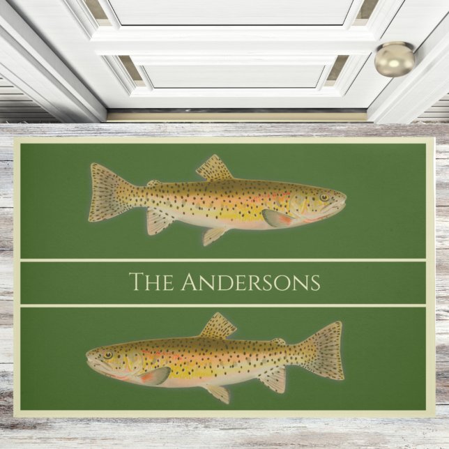 Tapete Pormatura do padrão de trutas aquáticas do peixe-v (Criador carregado)