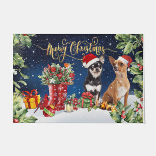 Tapete Porra de Cachorro de Natal, Presente de Chihuahua 