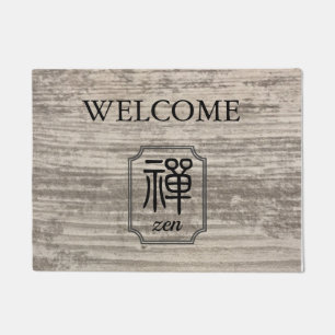 Tapete Porta-boas-vindas à caligrafia chinesa Zen
