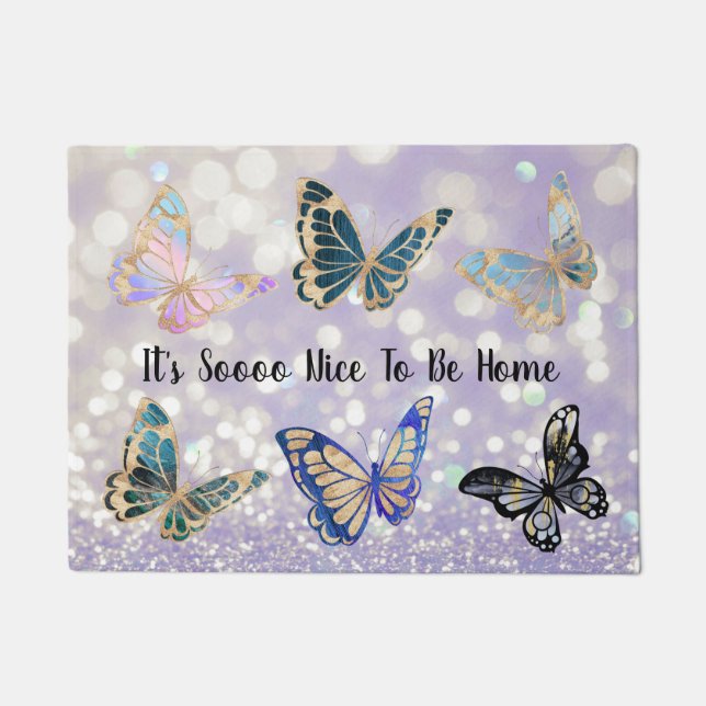 Tapete Porta Bonito da borboleta (Frente)