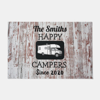 Tapete Porta Camper Classe C com Fundo Barnwood