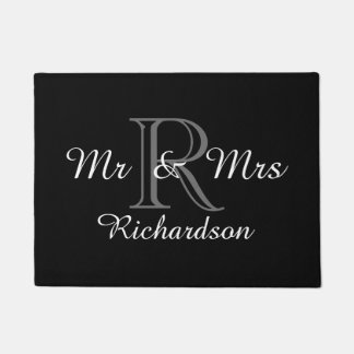 Tapete PORTA CHIQUE MAT_ " Sr. & Sra." _NAME/MONOGRAM