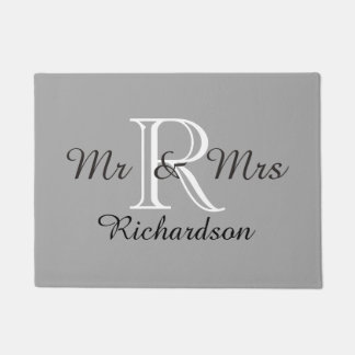 Tapete PORTA CHIQUE MAT_ " Sr. & Sra." _NAME/MONOGRAM