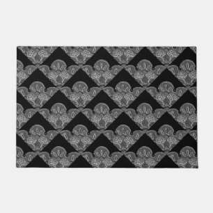 Tapete Porta com Design preto e cinza