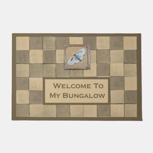 Tapete Porta com Ocher e azulejo bronzeado (Frente)