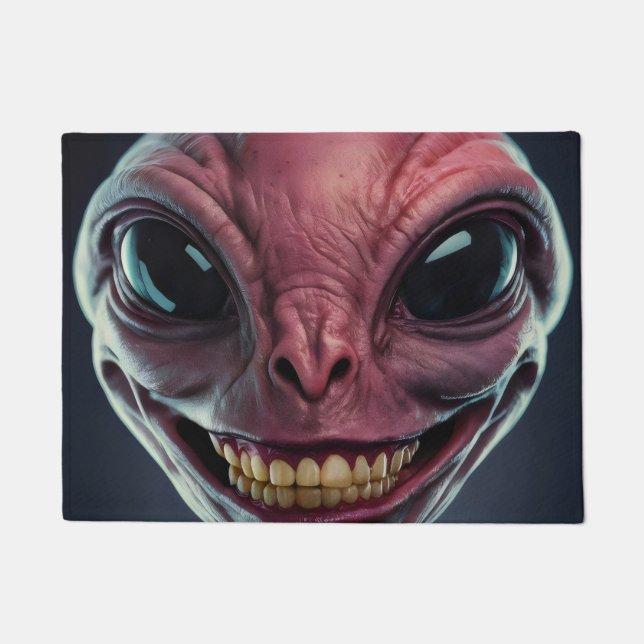 Tapete Porta com um motivo de alienígena. (Frente)