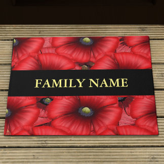 Tapete Porta da Família Floral Red Poppy