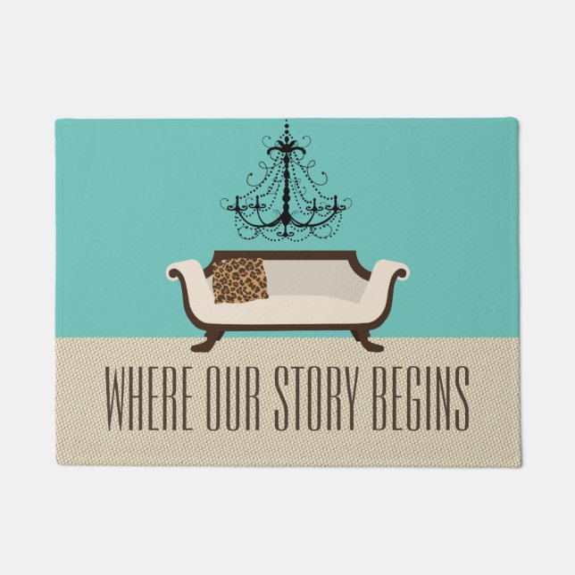 Tapete Porta da família personalizada (Frente)