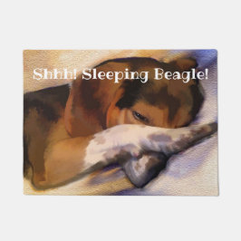 Tapete Porta de Beagle preguiçosa