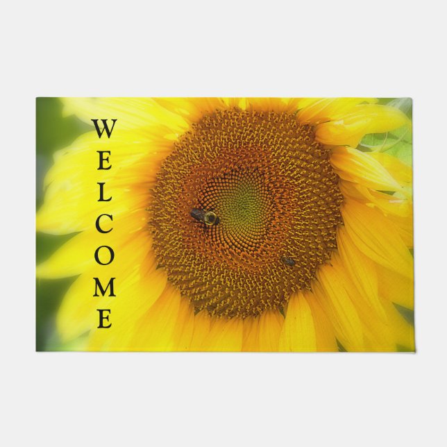 Tapete Porta de boas-vindas de Sunflower (Frente)